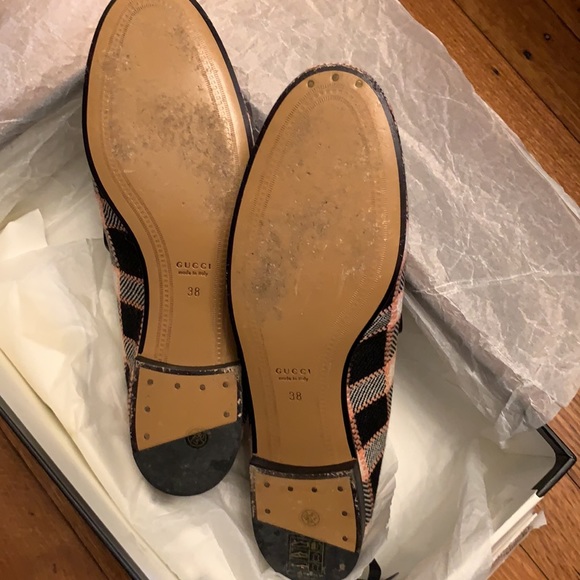 Gucci Jordaan Loafers Tweed Plaid - Picture 4 of 6